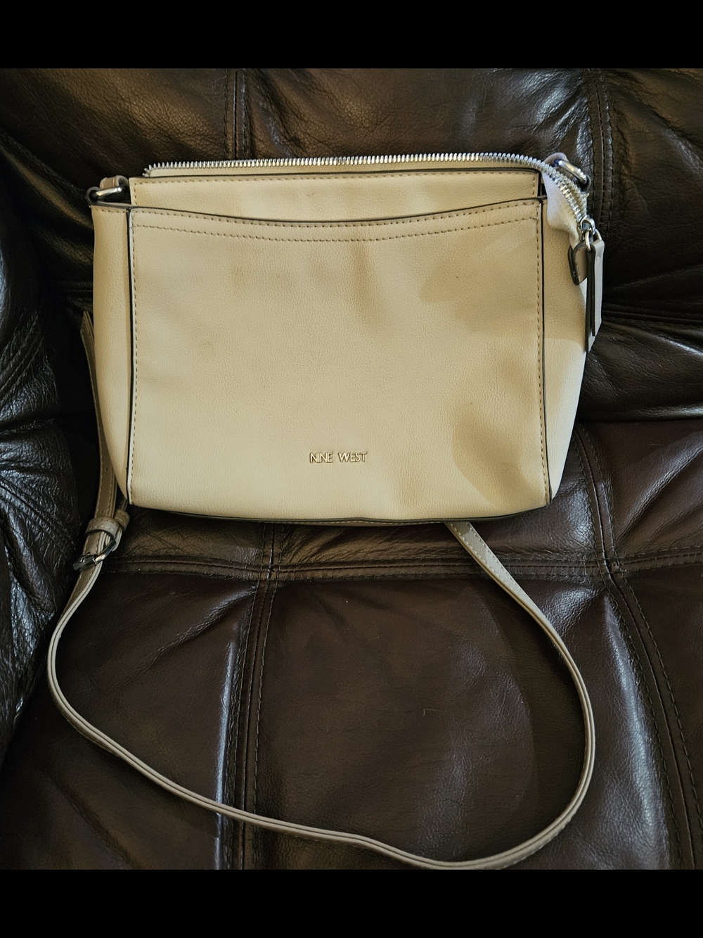 Nine West Cream-Tan Crossbody Bag